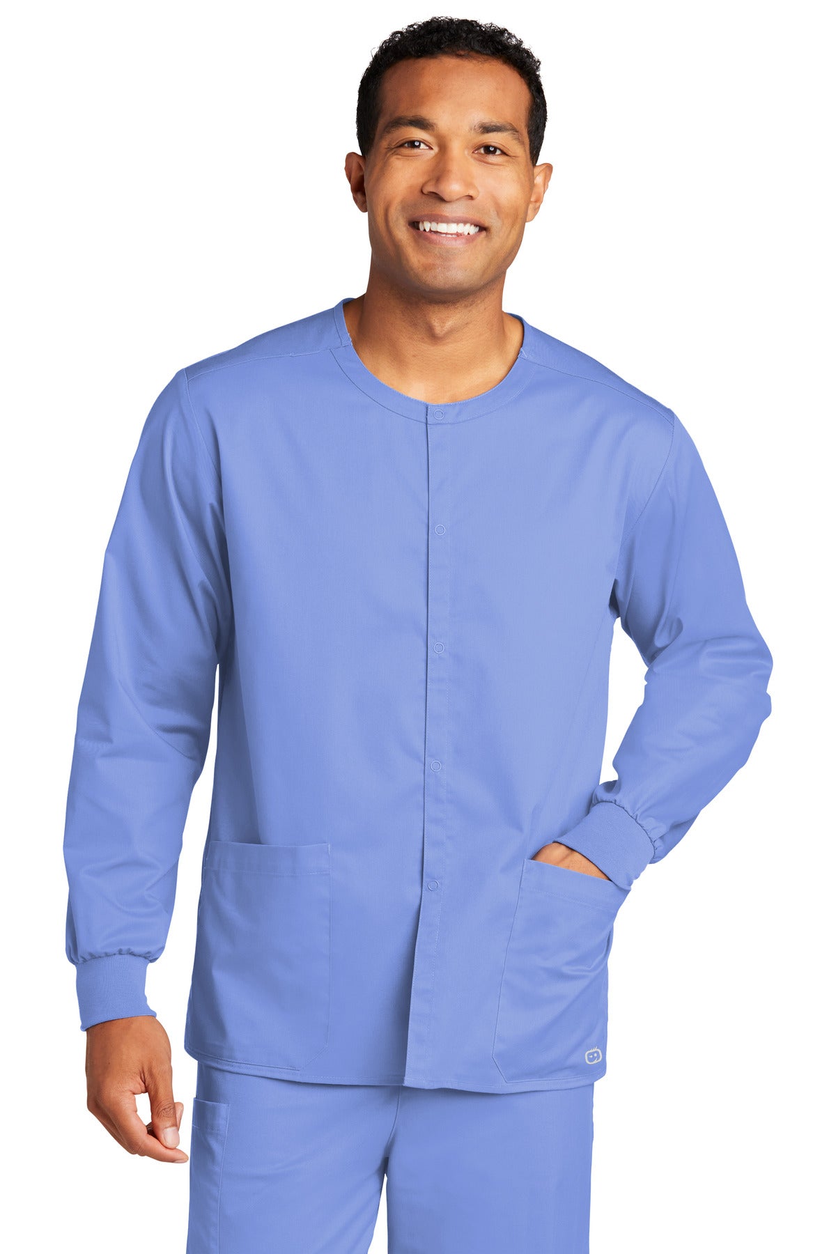 WonderWink Unisex WorkFlex Snap-Front Scrub Jacket. WW3080
