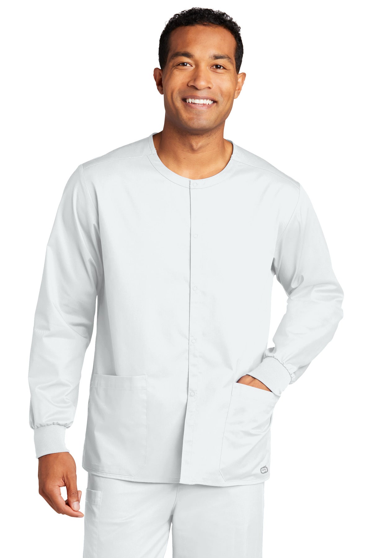 WonderWink Unisex WorkFlex Snap-Front Scrub Jacket. WW3080