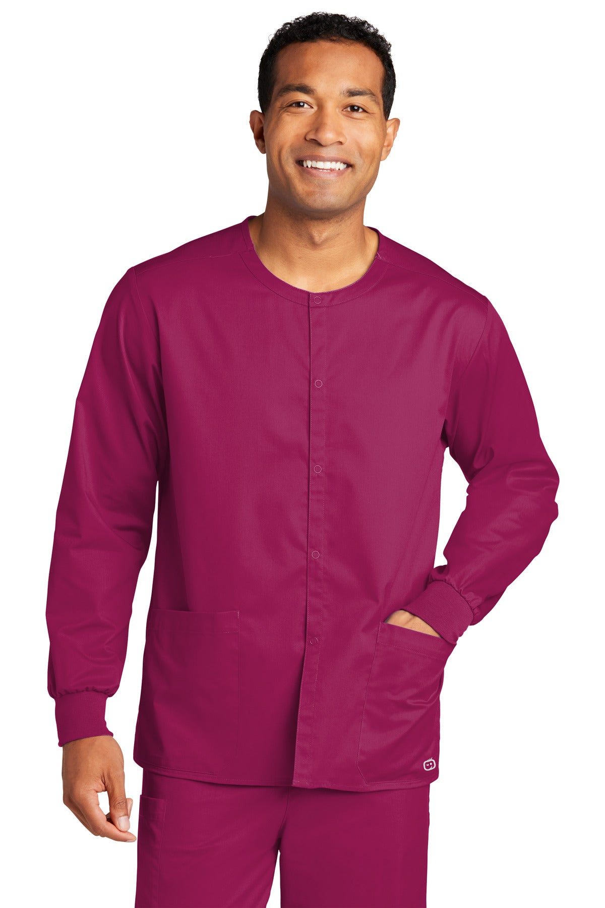 WonderWink Unisex WorkFlex Snap-Front Scrub Jacket. WW3080