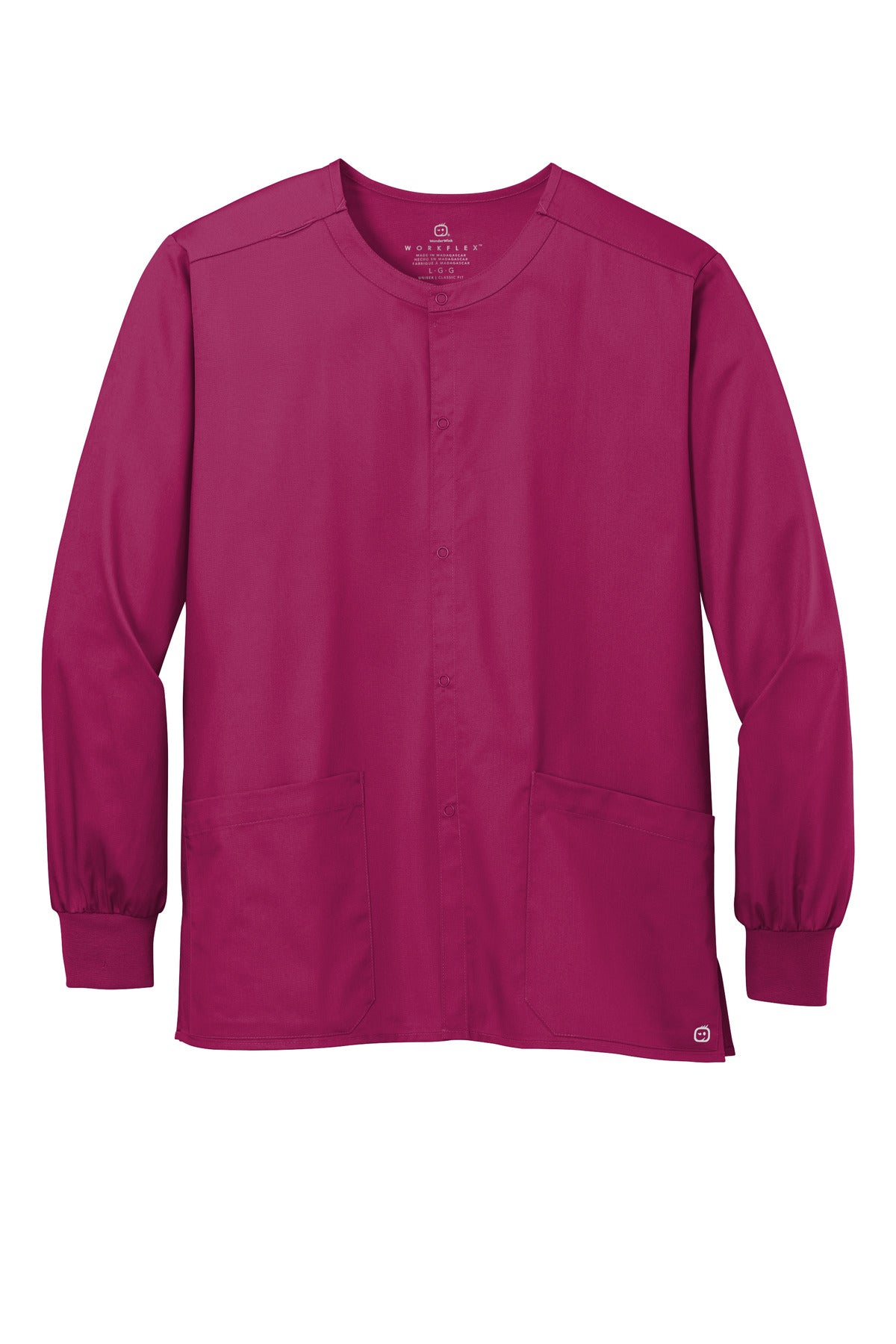WonderWink Unisex WorkFlex Snap-Front Scrub Jacket. WW3080