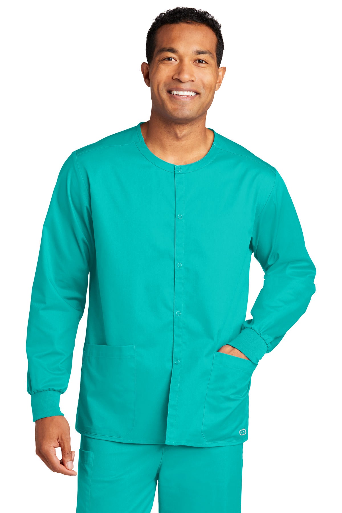 WonderWink Unisex WorkFlex Snap-Front Scrub Jacket. WW3080