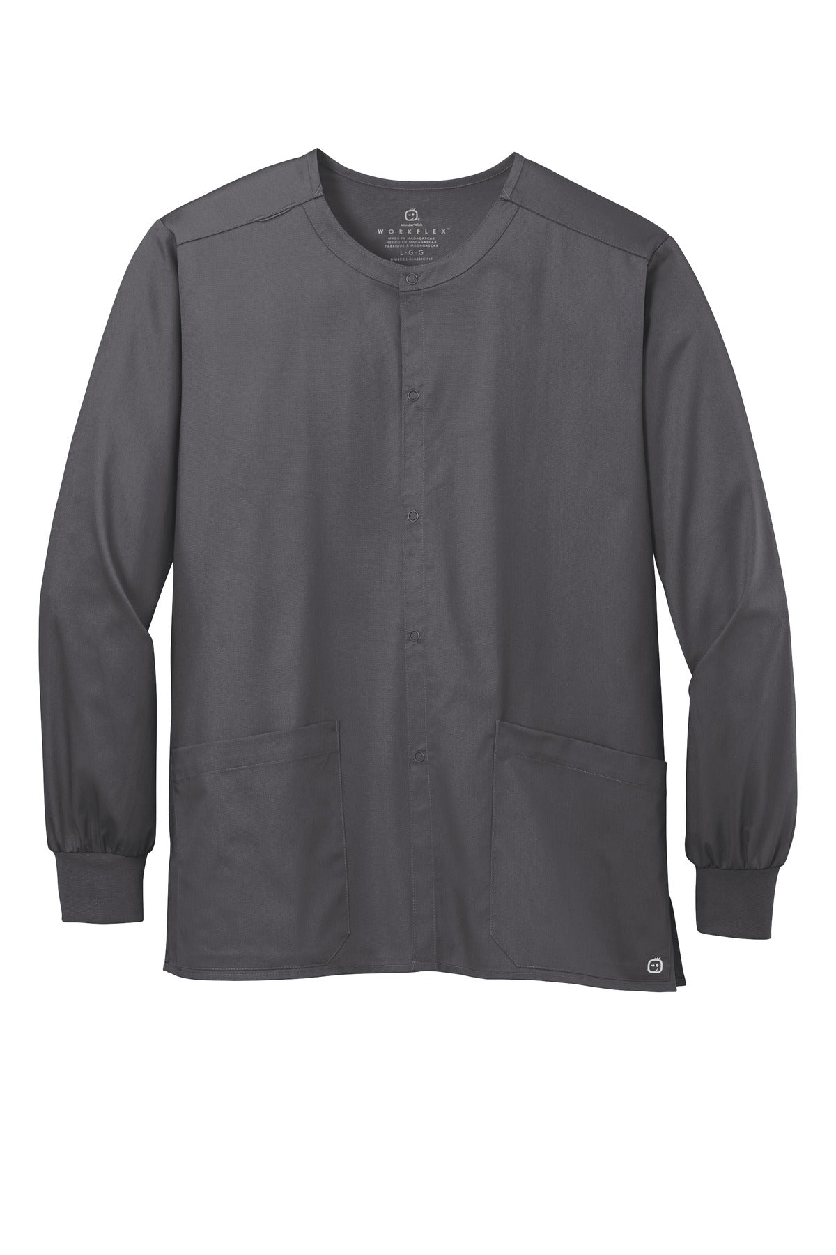 WonderWink Unisex WorkFlex Snap-Front Scrub Jacket. WW3080