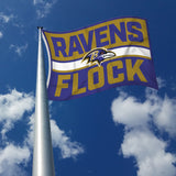 Rico Industries NFL  Baltimore Ravens Bold 3' x 5' Banner Flag-2