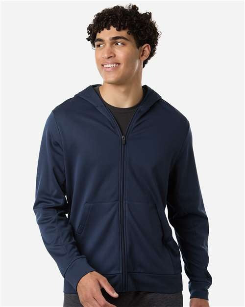Team 365 Men's Squad Tech Fleece Hooded Full-Zip-3