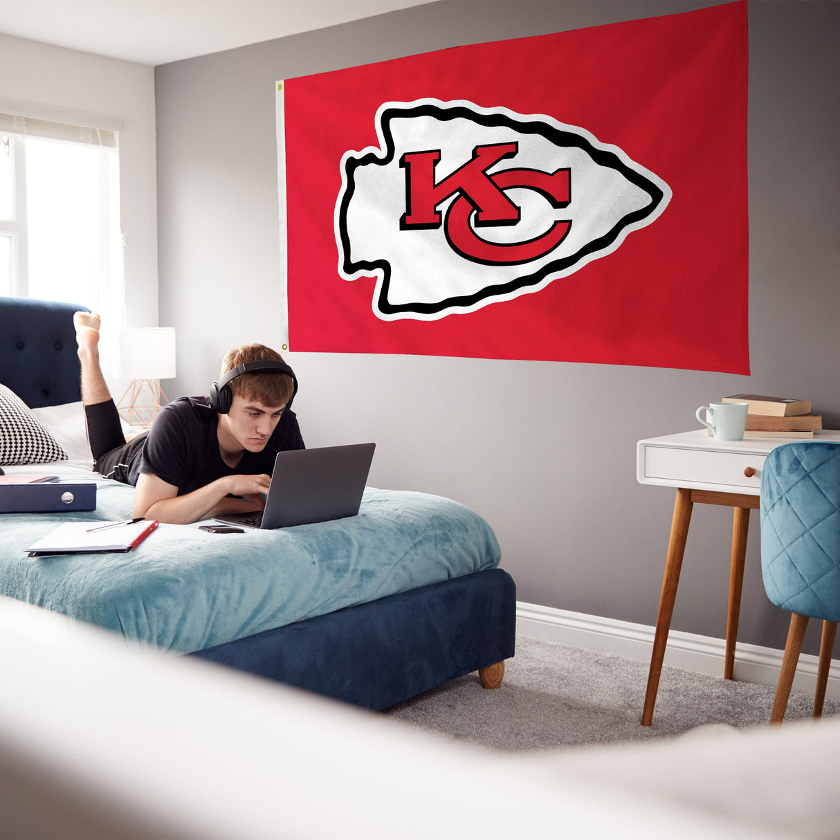 Rico Industries NFL  Kansas City Chiefs Standard 3' x 5' Banner Flag-3