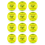 Dudley One Dozen USASB Hycon Leather Slowpitch Softballs-3