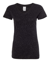 J. America Women's Glitter V-Neck Tee 8136