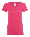 J. America Women's Glitter V-Neck Tee 8136
