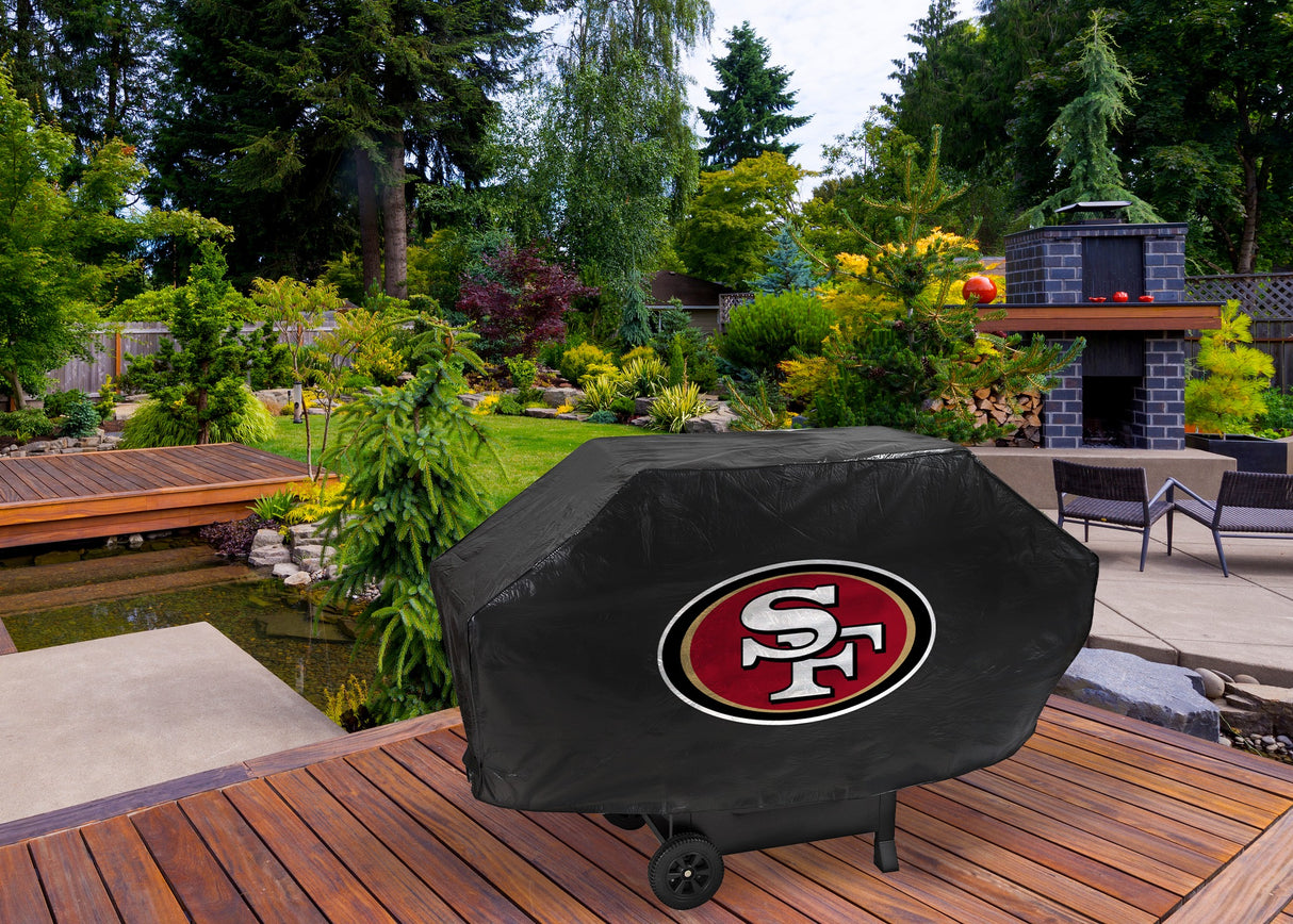 Rico Industries NFL  San Francisco 49ers Black Deluxe Grill Cover-1