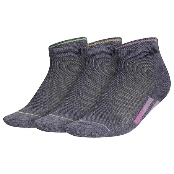 adidas Women's Superlite Stripe 3 3-Pack Low Cut Socks