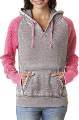 J. America Women's Zen Contrast Pullover Hoodie 8926