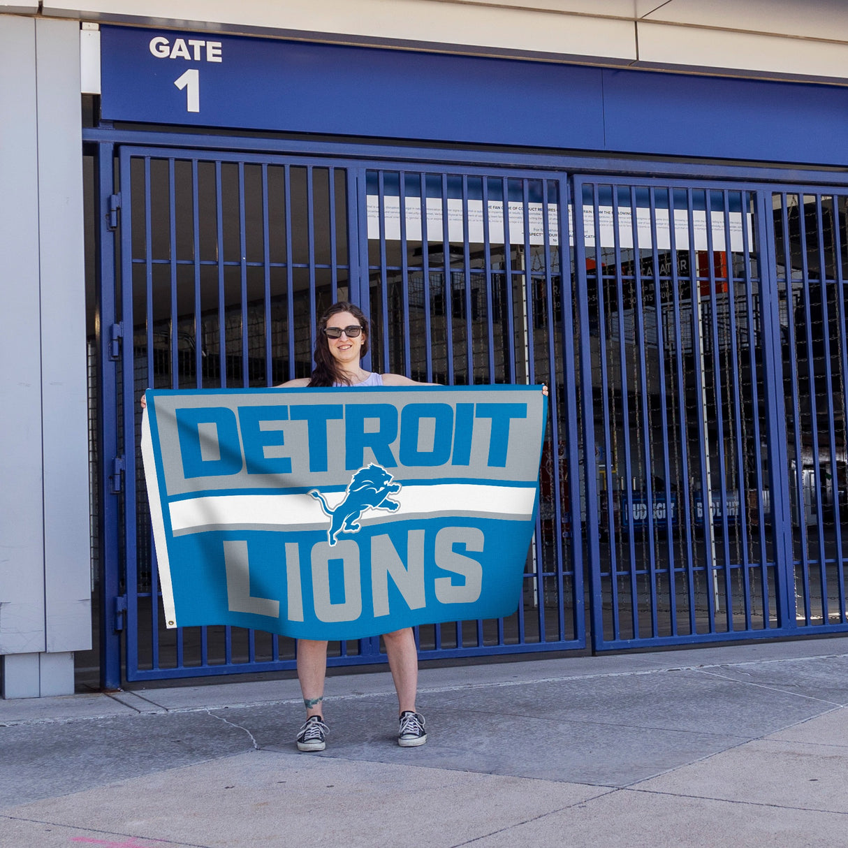 Rico Industries NFL  Detroit Lions Bold 3' x 5' Banner Flag-3