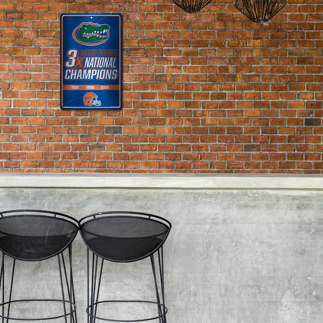Rico Industries NCAA Florida Gators Champ 11" x 17" Home Decor Sign-1