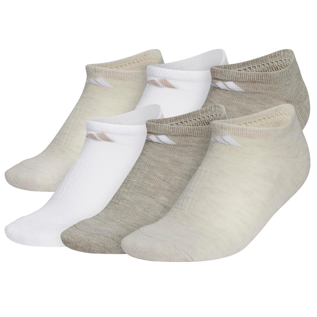 adidas Women's Athletic Cushioned 6-Pack No Show Socks
