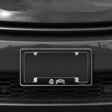 Rico Industries NCAA Ohio State Buckeyes Carbon Fiber 12" x 6" Chrome License Plate Frame-1