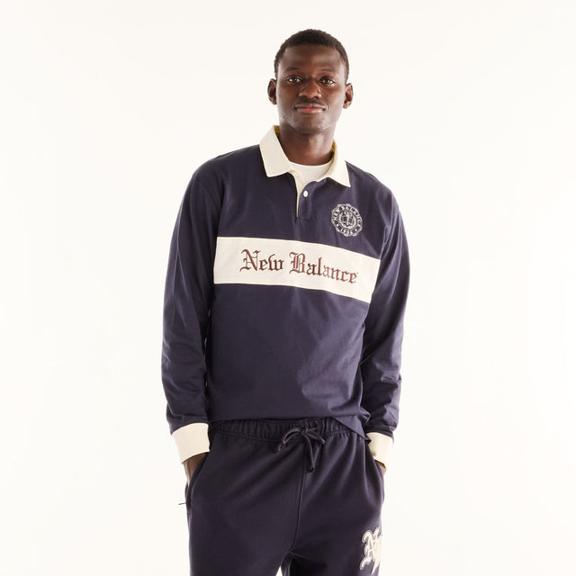 New Balance Men's Varsity Old English Rugby Polo-1
