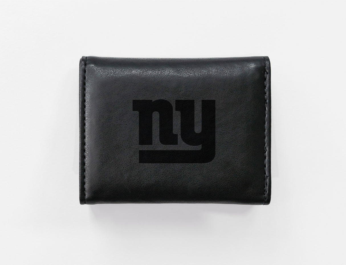 Rico Industries NFL  New York Giants  Laser Engraved Faux Leather Trifold Wallet-1