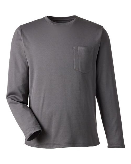 Harriton Men's Charge Snag and Soil Protect Long Sleeve T-Shirt-1