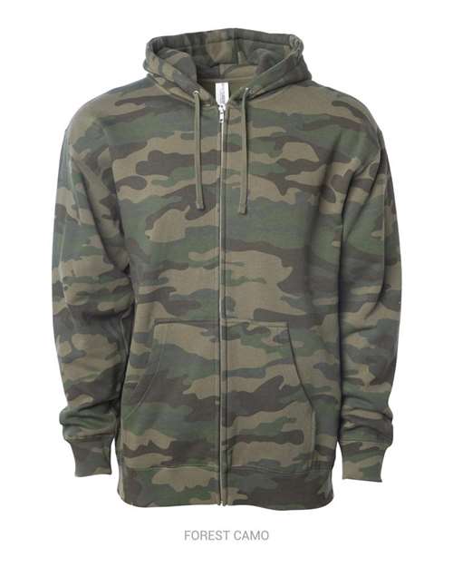 Independent Trading Co. Men's Midweight Full-Zip Hooded Sweatshirt Mens Apparel Jackets & Vests
