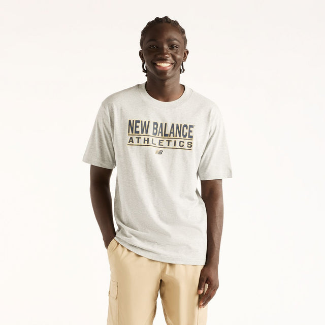 New Balance Men's Collegiate Stacked T-Shirt-1