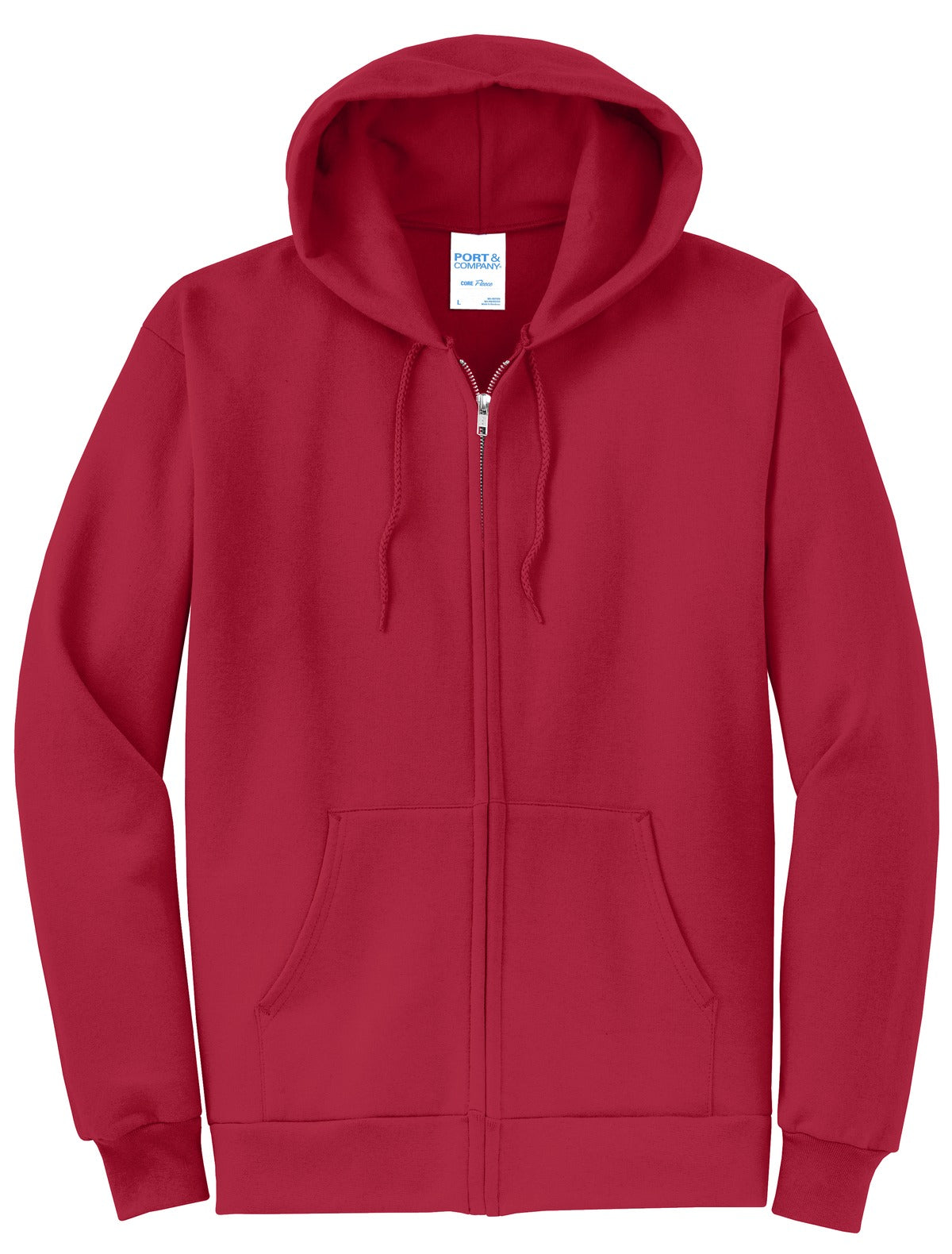 Port & Company - Men's Core Fleece Full-Zip Hooded Sweatshirt