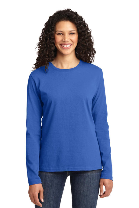 Port & Company Womens Long Sleeve Core Cotton Tee. LPC54LS Womens Apparel Shirts & Tops