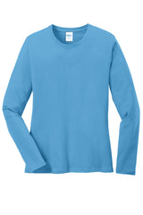 Port & Company Womens Long Sleeve Core Cotton Tee. LPC54LS Womens Apparel Shirts & Tops