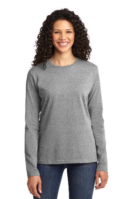 Port & Company Womens Long Sleeve Core Cotton Tee. LPC54LS Womens Apparel Shirts & Tops