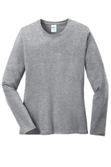 Port & Company Womens Long Sleeve Core Cotton Tee. LPC54LS Womens Apparel Shirts & Tops