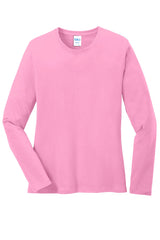 Port & Company Womens Long Sleeve Core Cotton Tee. LPC54LS Womens Apparel Shirts & Tops
