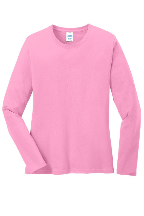 Port & Company Womens Long Sleeve Core Cotton Tee. LPC54LS Womens Apparel Shirts & Tops