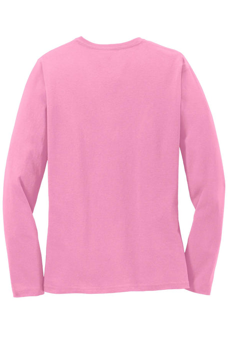 Port & Company Womens Long Sleeve Core Cotton Tee. LPC54LS Womens Apparel Shirts & Tops