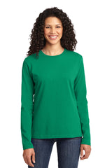 Port & Company Womens Long Sleeve Core Cotton Tee. LPC54LS Womens Apparel Shirts & Tops