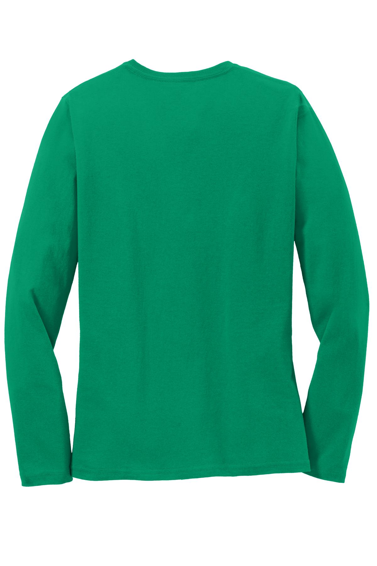 Port & Company Womens Long Sleeve Core Cotton Tee. LPC54LS Womens Apparel Shirts & Tops