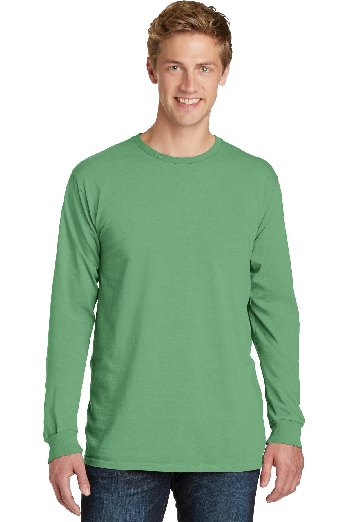 Port & Company - Men's Beach Wash Garment-Dyed Long Sleeve Tee Mens Apparel Shirts & Tops