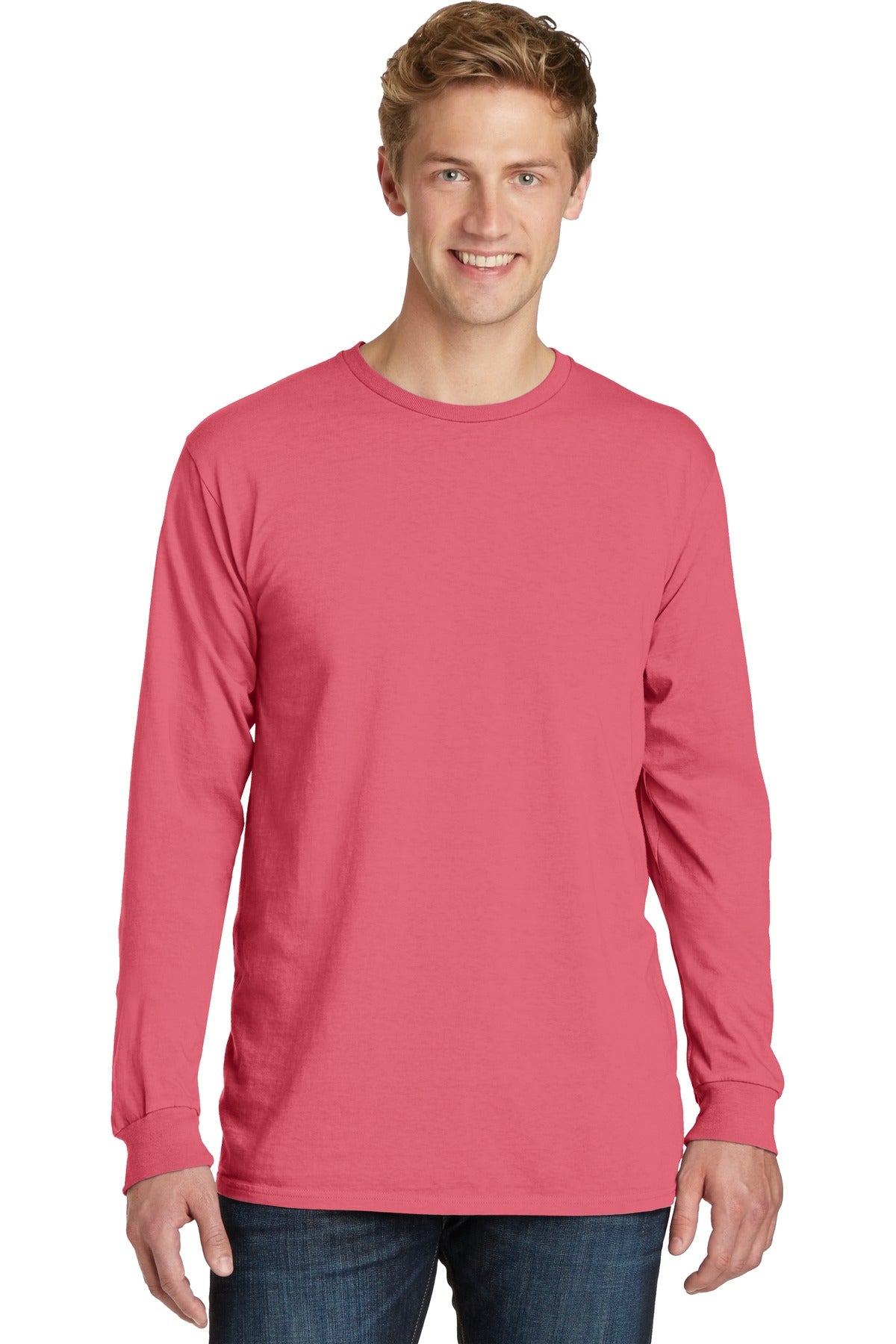 Port & Company - Men's Beach Wash Garment-Dyed Long Sleeve Tee Mens Apparel Shirts & Tops