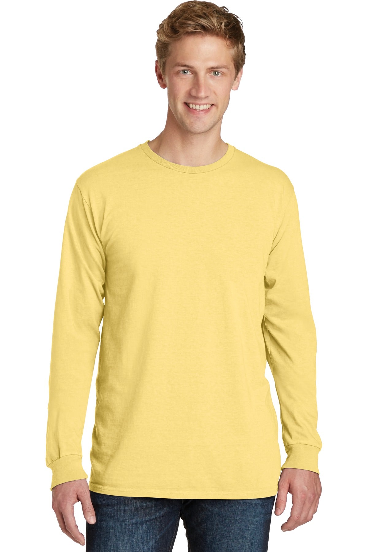 Port & Company - Men's Beach Wash Garment-Dyed Long Sleeve Tee Mens Apparel Shirts & Tops
