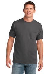Port & Company - Men's Core Cotton Pocket Tee Mens Apparel Shirts & Tops