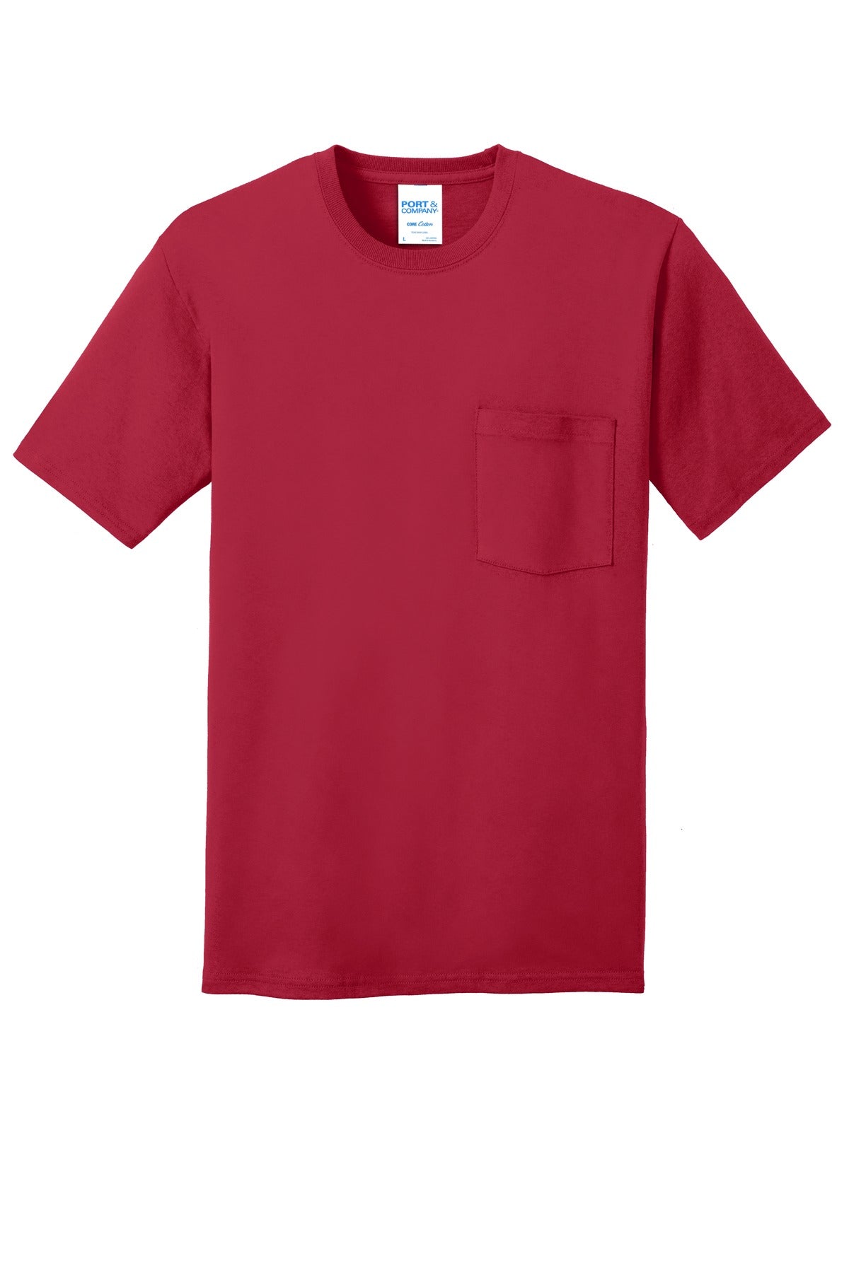 Port & Company - Men's Core Cotton Pocket Tee Mens Apparel Shirts & Tops