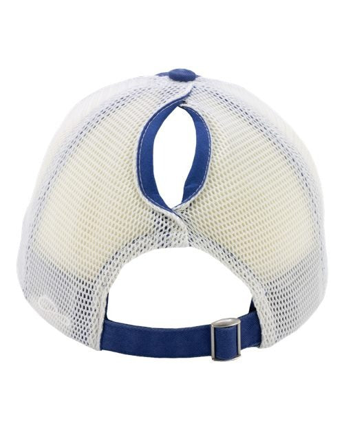 Infinity Her Women's Peached Twill Mesh Back Cap-2
