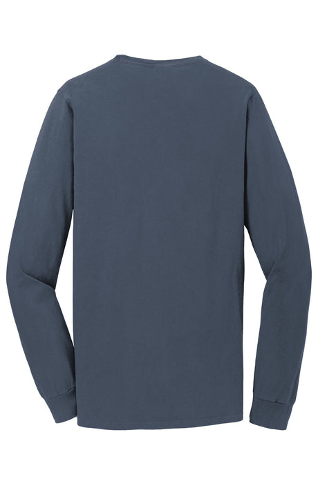 Port & Company Men's Beach Wash Garment-Dyed Long Sleeve Pocket Tee Mens Apparel Shirts & Tops