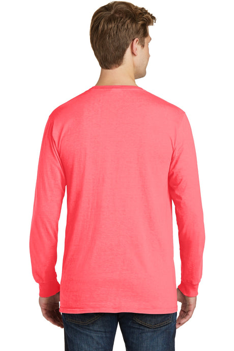 Port & Company Men's Beach Wash Garment-Dyed Long Sleeve Pocket Tee Mens Apparel Shirts & Tops