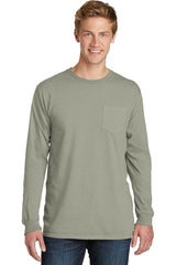 Port & Company Men's Beach Wash Garment-Dyed Long Sleeve Pocket Tee Mens Apparel Shirts & Tops