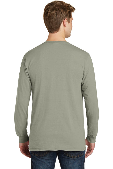 Port & Company Men's Beach Wash Garment-Dyed Long Sleeve Pocket Tee Mens Apparel Shirts & Tops