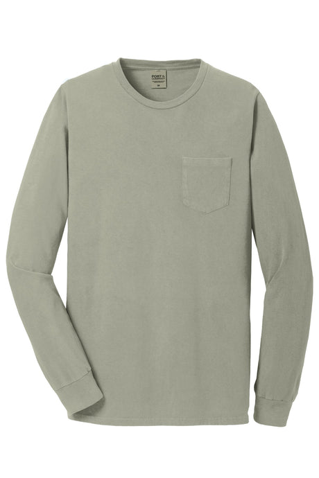 Port & Company Men's Beach Wash Garment-Dyed Long Sleeve Pocket Tee Mens Apparel Shirts & Tops