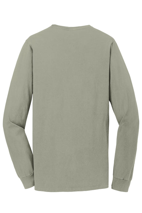 Port & Company Men's Beach Wash Garment-Dyed Long Sleeve Pocket Tee Mens Apparel Shirts & Tops