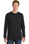 Port & Company Men's Beach Wash Garment-Dyed Long Sleeve Pocket Tee Mens Apparel Shirts & Tops