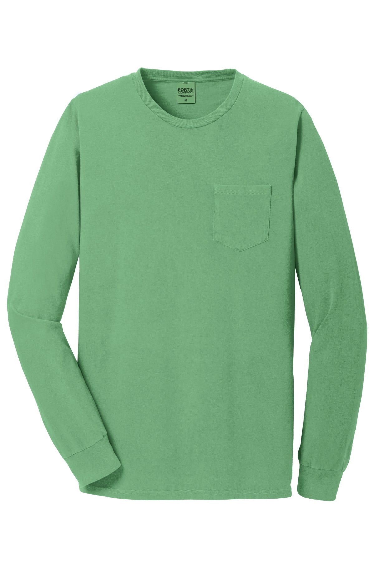 Port & Company Men's Beach Wash Garment-Dyed Long Sleeve Pocket Tee Mens Apparel Shirts & Tops