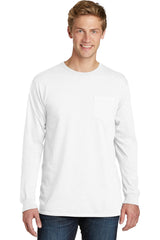 Port & Company Men's Beach Wash Garment-Dyed Long Sleeve Pocket Tee Mens Apparel Shirts & Tops