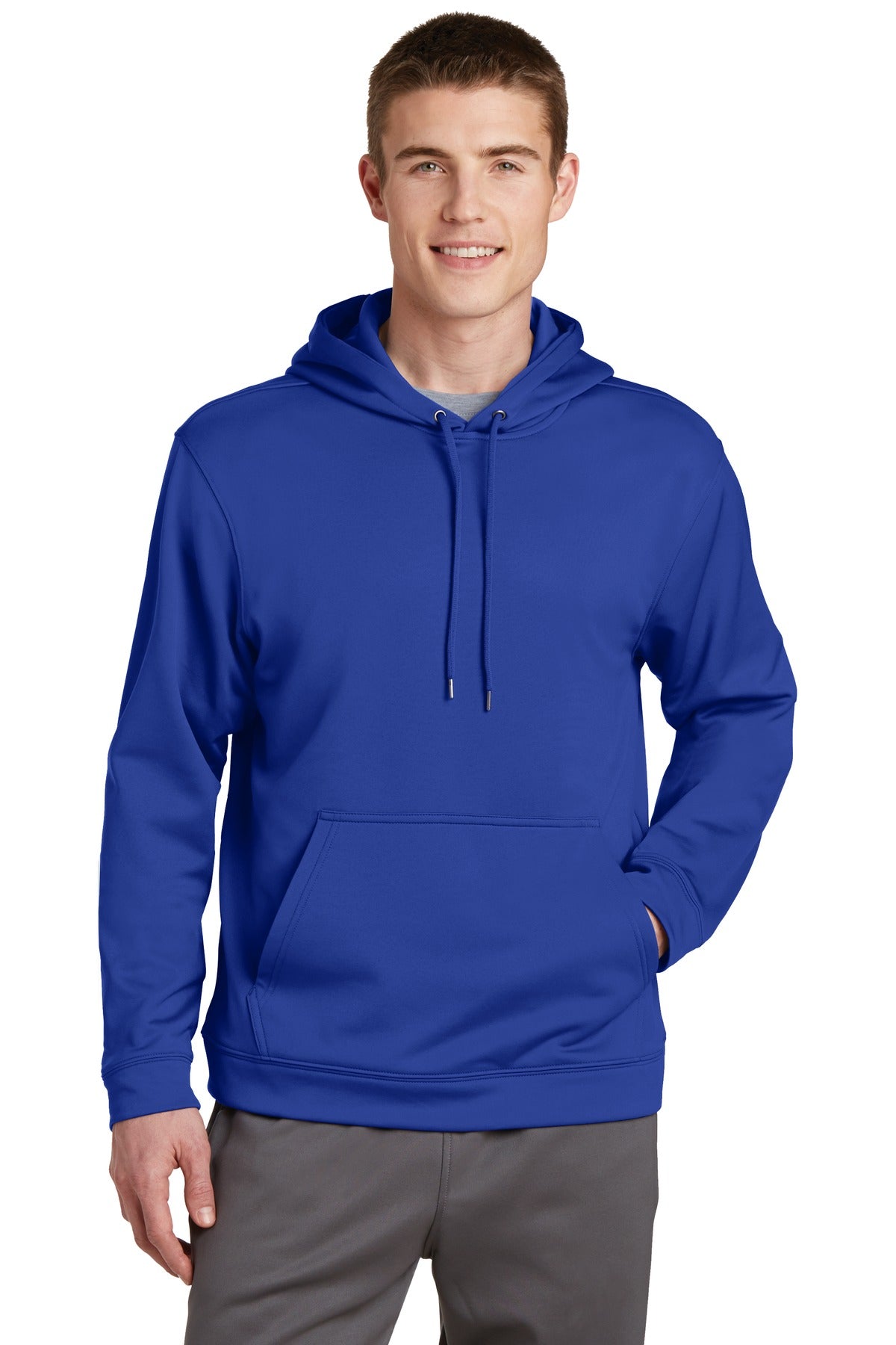 Sport-Tek Men's Sport-Wick Fleece Hooded Pullover